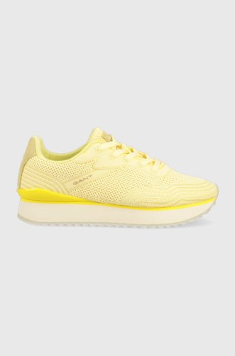 Gant sneakers bevinda culoarea galben, 26538870.g328