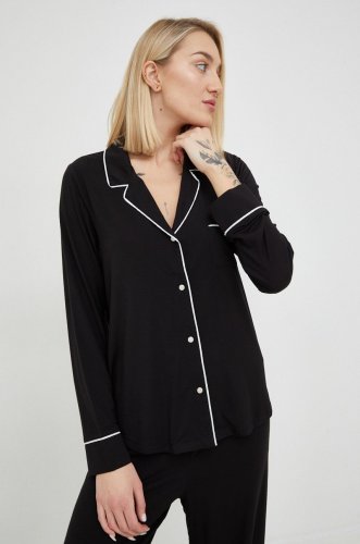 Gap camasa de pijama femei, culoarea negru