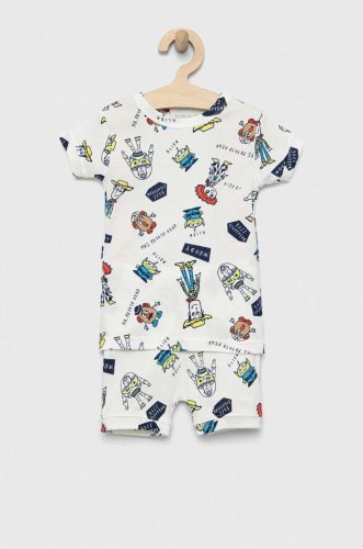 Gap pijamale de bumbac pentru copii x pixar culoarea alb, modelator