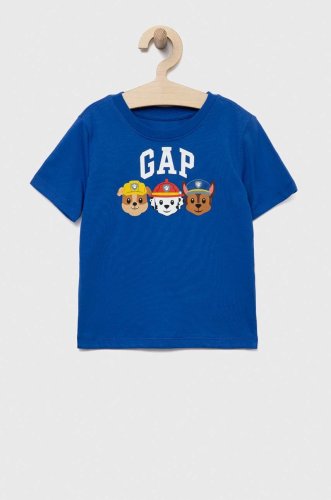 Gap tricou copii x paw patrol culoarea albastru marin, cu imprimeu