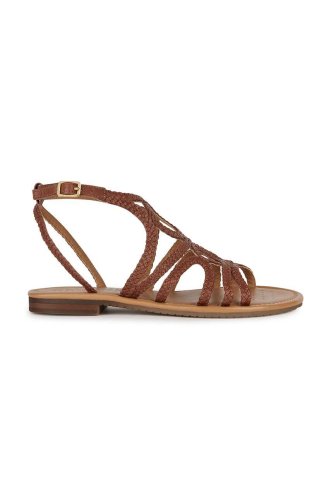 Geox sandale de piele d sozy s femei, culoarea maro, d35lxa 00081 c0013