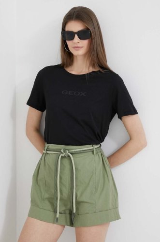 Geox tricou femei, culoarea negru