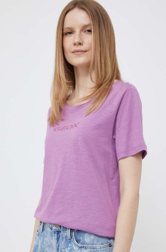 Geox tricou femei, culoarea violet