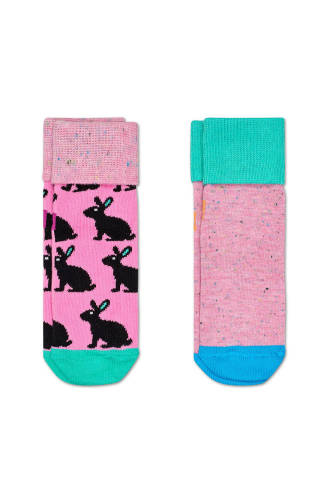 Happy socks - sosete copii antislip bunny (2-pack)