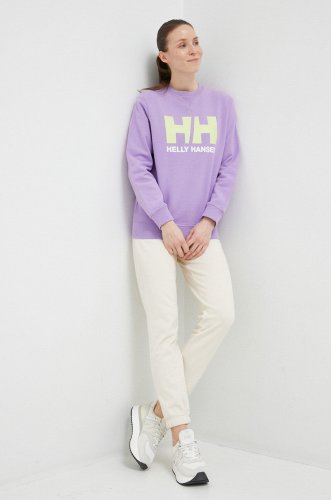 Helly hansen bluză femei, culoarea violet, cu imprimeu 34003-071