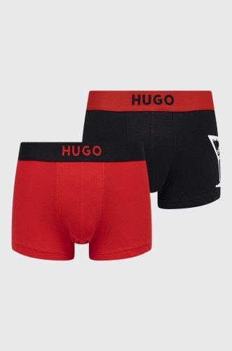 Hugo boxeri 2-pack barbati, culoarea rosu