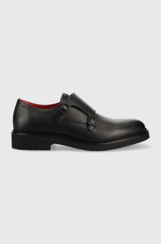Hugo pantofi de piele luxity barbati, culoarea negru, 50486286