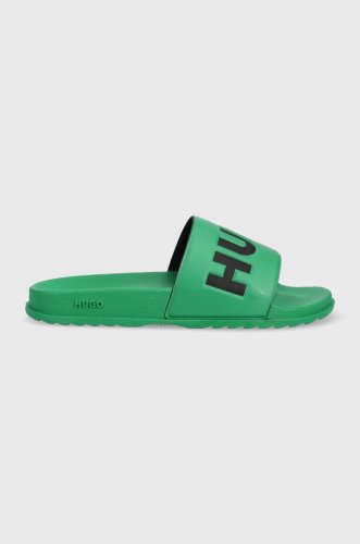 Hugo papuci match femei, culoarea verde, 50471749
