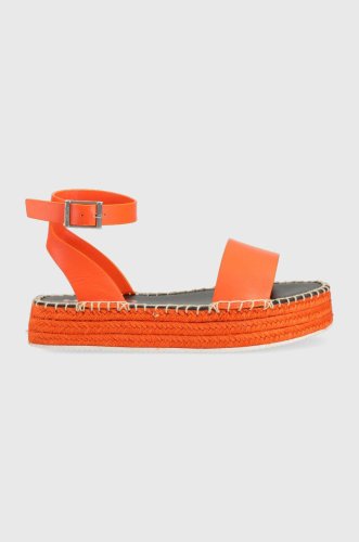 Hugo sandale sun femei, culoarea portocaliu, cu platforma, 50493066