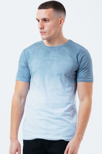 Hype tricou din bumbac blue dip dye modelator