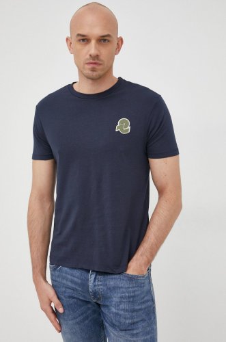 Invicta tricou din bumbac culoarea albastru marin, cu imprimeu