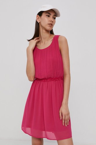 Jacqueline de yong rochie culoarea roz, mini, model drept