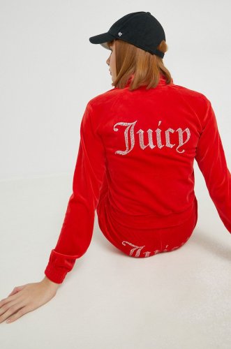 Juicy couture bluza femei, culoarea rosu, cu imprimeu