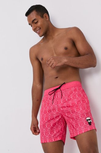 Karl lagerfeld pantaloni scurți de baie culoarea roz