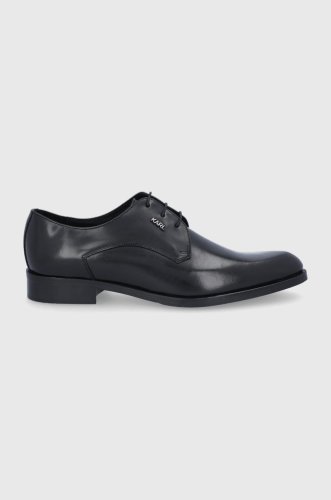 Karl lagerfeld pantofi de piele bărbați, culoarea negru