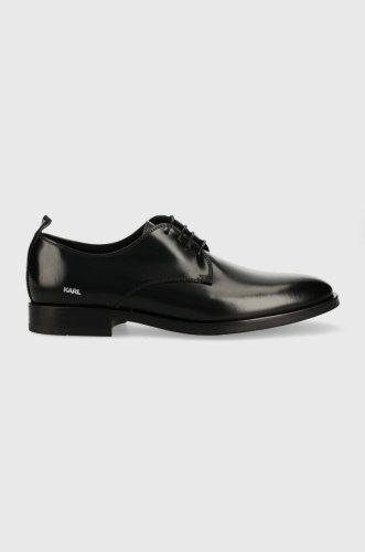Karl lagerfeld pantofi de piele kl12026 bureau barbati, culoarea negru