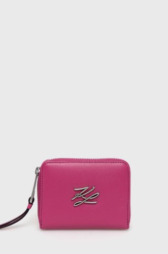 Karl lagerfeld portofel de piele femei, culoarea roz