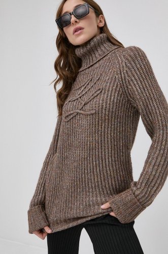 Karl lagerfeld pulover din amestec de lână femei, calduros, cu guler