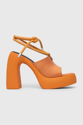 Karl lagerfeld sandale astragon hi culoarea portocaliu, kl33725