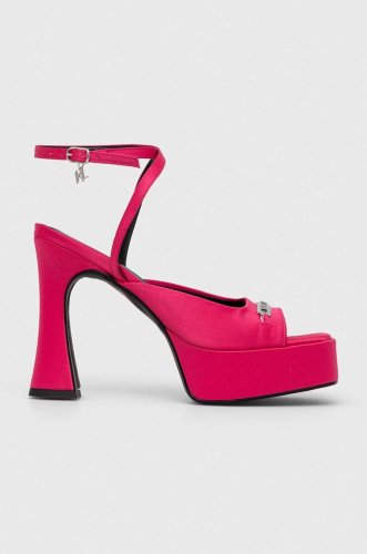 Karl lagerfeld sandale lazula culoarea roz, kl33905