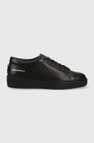 Karl lagerfeld sneakers din piele flint culoarea negru, kl53320