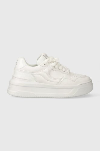 Karl lagerfeld sneakers din piele krew max kc culoarea alb, kl63320