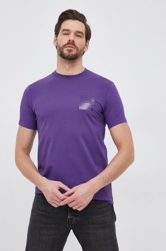 Karl lagerfeld tricou barbati, culoarea violet, cu imprimeu
