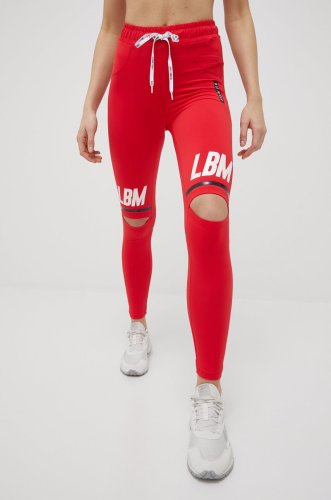 Labellamafia leggins de antrenament femei, culoarea rosu, cu imprimeu