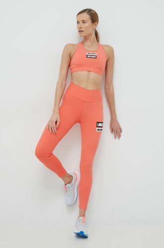 Labellamafia leggins de antrenament go on femei, culoarea portocaliu, cu imprimeu