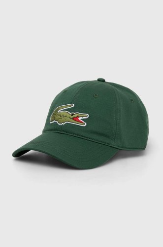Lacoste șapcă de baseball din bumbac culoarea verde, cu imprimeu rk9871-hbp
