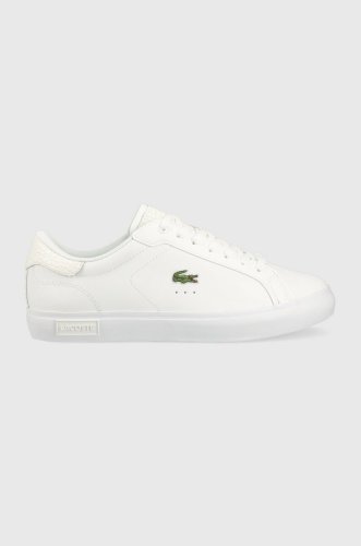 Lacoste sneakers din piele powercourt culoarea alb, 41sma0030