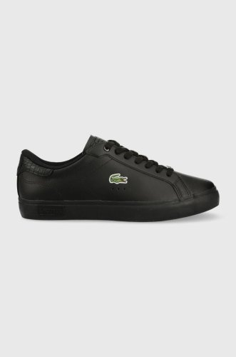 Lacoste sneakers din piele powercourt culoarea negru, 41sma0030