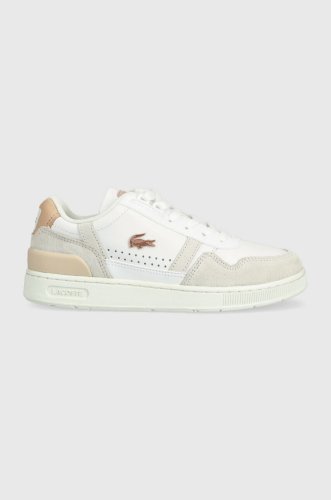 Lacoste sneakers din piele t-clip culoarea alb, 44sfa0063