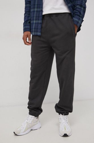 Lee pantaloni de bumbac bărbați, culoarea gri, material neted