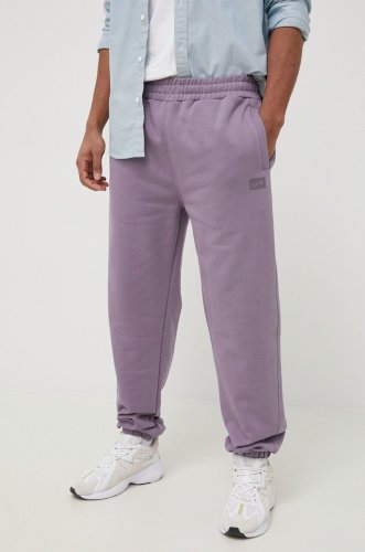 Lee pantaloni de bumbac barbati, culoarea violet, neted