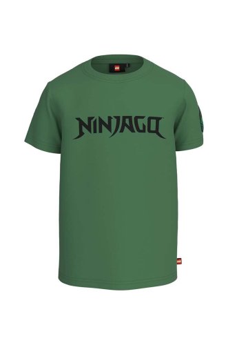 Lego tricou de bumbac pentru copii ninjago culoarea verde, cu imprimeu