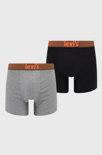 Levi's boxeri 2-pack barbati, culoarea negru