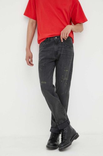 Levi's jeansi 502 taper barbati, culoarea negru