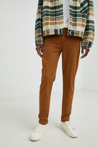 Levi's pantaloni barbati, culoarea maro, mulata