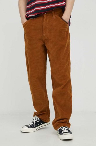 Levi's pantaloni de catifea cord barbati, culoarea maro, cu fason cargo