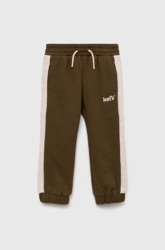 Levi's pantaloni de trening pentru copii culoarea verde, cu imprimeu