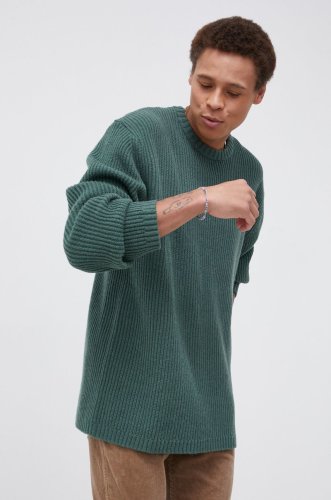 Levi's pulover de lână bărbați, culoarea verde, calduros