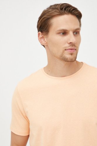Lindbergh tricou barbati, culoarea portocaliu, neted