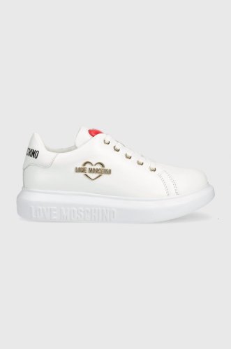 Love moschino sneakers culoarea alb