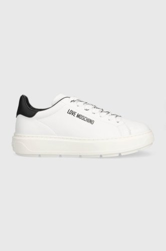 Love moschino sneakers din piele culoarea alb, ja15374g1hia110a