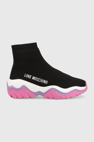 Love moschino sneakers sneakerd roller 45 culoarea negru, ja15574g1g
