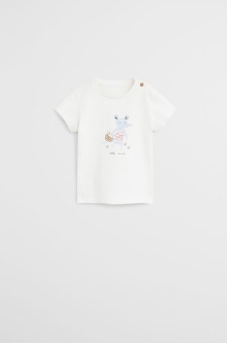 Mango kids - t-shirt niemowlęcy veggie 62-80 cm