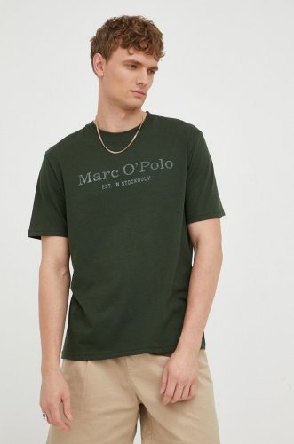 Marc o'polo tricou din bumbac culoarea verde, cu imprimeu