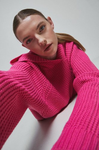 Medicine pulover femei, culoarea roz,