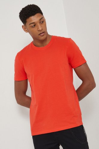 Medicine tricou barbati, culoarea portocaliu, neted